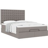 vidaXL Otomanski posteljni okvir z vzmetnico taupe 140x200 cm blago Cene