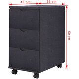 vidaXL Predalnik 33x45x60 cm črne barve | Shoptok.si