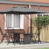 vidaXL Nagibni Roma Parasol Antracit 286x285x265 cm Aluminij | Shoptok.si