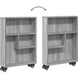  Uska kolica za pohranu boja hrasta 48x13x68cm konstruirano drvo | shoptok.hr