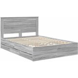  Krevetna konstrukcija Siva Sonoma 140 x 190 cm Inženjersko Drvo | shoptok.hr