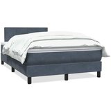 Box Spring krevet s madracem tamno sivi 120x220 cm baršun | shoptok.hr