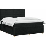  LED okvir za krevet s madracem Crna 140 x 190 cm Tkanina | shoptok.hr