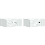  Noćni ormarić za montažu na zid 2 pcs Bijela 49 x 34 5 x 20 cm | shoptok.hr