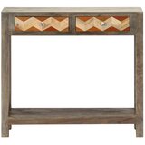  Konzolni stol sivi 86 x 30 x 76 cm od masivnog drva manga | shoptok.hr