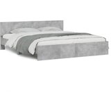 Maison Chic Posteljni okvir - Dvoposteljna postelja - Zakonska postelja z vzglavjem betonsko siv 180x200 cm-J5812, (21773496) | Shoptok.si