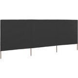 vidaXL 3-panelni vetrobran tkanina 400x120 cm antracit Cene