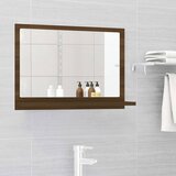 vidaXL Kopalniško ogledalo rjav hrast 60x10,5x37 cm inženirski les Cene
