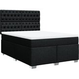  Krevet s oprugama i madracem crni 140 x 190 cm od tkanine | shoptok.hr