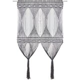  The Living Store Zavesa makrame antracitna 140x240 cm bombaž - Zavesa, (21495298) Cene
