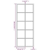  Zidno ogledalo crno 100 x 40 cm metalno | shoptok.hr