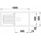 Blanco sudoper ZIA XL 6 S SILGRANIT ANTRACIT, s dalj. upr. | shoptok.hr