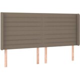  Uzglavlje s ušima smeđesivo 203x16x118/128 cm od tkanine | shoptok.hr