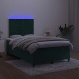  box spring s madracem LED tamnozeleni 120x200 cm baršun | shoptok.hr
