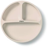 BabyOno Siilicone Plate 6m+ deljeni krožnik s priseskom Beige 1 kos | Shoptok.si