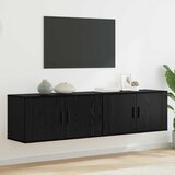  Zidni TV ormar set Zidne 2 pcs Crni hrast 80 x 34,5 x 40 cm | Eponuda.com