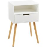XORA nočna omarica, masivno bor bela, barve bora | Shoptok.si