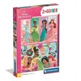 Clementoni puzzle 2x60 disney princess 2025 ( CL24824 ) Cene