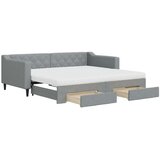 vidaXL Dnevni krevet na razvlačenje svjetlosivi 90 x 190 cm od tkanine | shoptok.hr