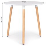 BOLZZ trpezarijski sto Verona, Okrugli, 80cm, Beli | ePonuda.com