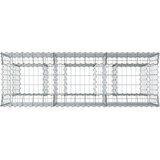  Gabionski uzdignuti krevet Srebrno 150 x 50 x 80 cm - 150 x 50 x 80 cm | shoptok.hr