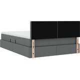  Krevet S LED lampica s pohranom Tamno siva 140 x 190 cm tkanina | shoptok.hr