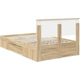 Okvir za krevet s uzglavljem Sonoma hrast 120 x 200 cm - sonoma hrast 120 x 190 cm | shoptok.hr