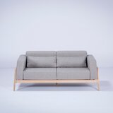 Gazzda sivi kauč s konstrukcijom od masivnog hrastovog drveta Fawn, 180 cm | shoptok.hr
