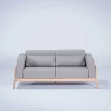 Gazzda sivi kauč s konstrukcijom od masivnog hrastovog drveta Fawn, 180 cm