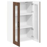 vidaXL Stenska kuhinjska omarica s polico Rjav hrast 60 x 31 x 100 cm | Shoptok.si