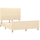  Za krevet s uzglavljem krem 140 x 200 cm od tkanine | shoptok.hr