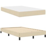 vidaXL Postelja z vzmetnico Drugo krema 120 x 200 cm blago | Shoptok.si