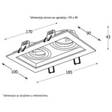 Bb Link rozetna 709 crna 2XGU10 | ePonuda.com