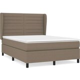  Box spring postelja z vzmetnico taupe 140x190 cm blago, (20897231) | Shoptok.si