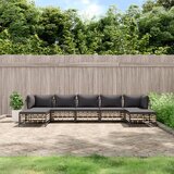 Maison Chic Seti vrtnega pohištva - Vrtna garnitura 7-delna z blazinami antracit poli ratan, (21797180) | Shoptok.si