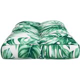  Jastuk za palete s uzorkom lišća 80 x 40 x 12 cm od tkanine | shoptok.hr