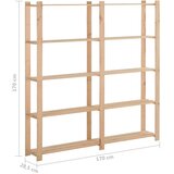  Stalak za pohranu s 5 razina 170x28,5x170 cm masivna borovina | Eponuda.com