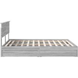  s od storage Siva Sonoma 160 x 200 cm Konstruirano drvo | shoptok.hr