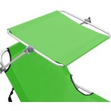  Sklopiva ležaljka za sunčanje s krovom zelena aluminijska | shoptok.hr