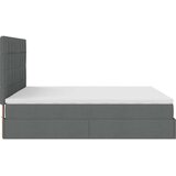  Otomanski krevet s madracem tamnosivi 180x200cm od tkanine | shoptok.hr