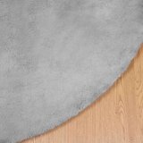  Faux Rabbit Fur Rug Olite Siva Ø 80 cm Poliester | shoptok.hr
