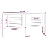  Uzglavlje za krevet sivo 206 x 4 x 100 cm od masivne borovine | shoptok.hr