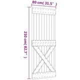  Klizna vrata s priborom za montažu 80 x 210 cm masivna borovina | shoptok.hr