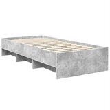  Krevetna konstrukcija s uzglavljem Betonski sivi 120 x 123 cm | shoptok.hr