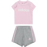 Adidas Športna trenirka pegasto siva / roza / bela | Shoptok.si
