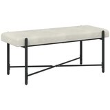  Klupa s gumbima i jastučićima Krem 110 x 40 x 46 cm Baršun | Eponuda.ba