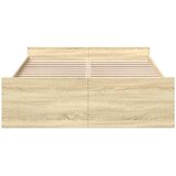  Okvir za krevet s ladicama boja hrasta 120x200 cm drveni Smeđa 120 x 200 cm | Shoptok.si