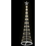 vidaXL LED božično drevesce Toplo bela 138.5 x 138.5 x 399 cm Kovina | Shoptok.si