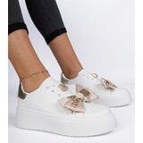 Gemre White and gold women's sneakers Milonel | Shoptok.si