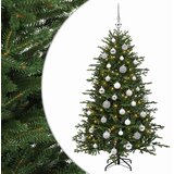  Umjetno božićno drvce s kuglicom 120 cm 150 LED lampica - 120 cm s LED-ima i srebrnim lopticama | shoptok.hr